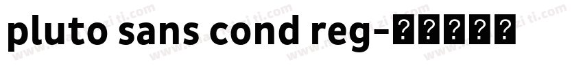 pluto sans cond reg字体转换